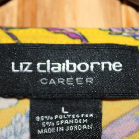 Liz Claiborne Career Blouse - Size L - Polyester Blend - Picture 6 of 9